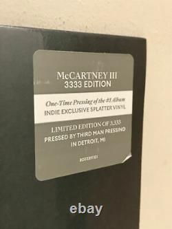 Paul Mccartney III Beatles Troisième Man Press Ltd 3333 Ed Splatter Vinyl Seeled