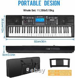 Piano De Musique Numérique 61-key Keyboard Portable Electronic Musical Instrument Us