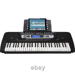Piano à clavier de 54 touches avec alimentation électrique, pupitre pour partition, autocollants de notes de piano