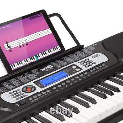 Piano à clavier de 54 touches avec alimentation électrique, pupitre pour partition, autocollants de notes de piano