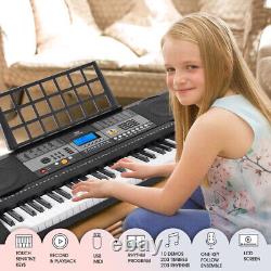 Piano clavier 61 touches MUSTAR, clavier piano sensible au toucher pour débutants, Elec