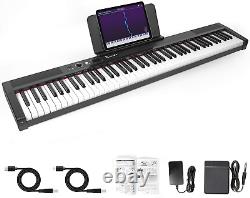 Piano clavier 88 touches de taille complète semi-lesté, piano électronique numérique avec Musi
