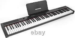 Piano clavier 88 touches de taille complète semi-lesté, piano électronique numérique avec Musi