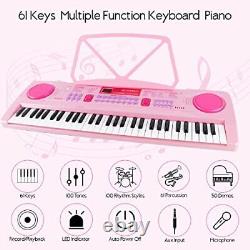 Piano clavier pour enfants, clavier portable électronique numérique 61 touches