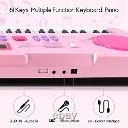 Piano clavier pour enfants, clavier portable électronique numérique à 61 touches.