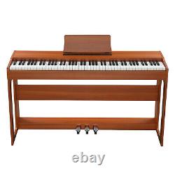 Piano électrique à 88 touches de taille standard Glarry pour débutants, 3 pédales, casque, housse