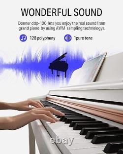 Piano électrique numérique Donner DDP-100 avec clavier de 88 touches à action martelée et support
