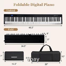 Piano électrique pliant à 88 touches Costway avec clavier semi-pondéré de taille MIDI complète