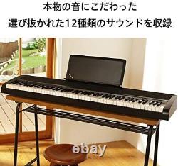 Piano électronique KORG B2N 88 touches avec pédale de sourdine et pupitre de musique à touches légères