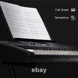 Piano électronique Starument 61 touches Premium pour débutants avec support, construit