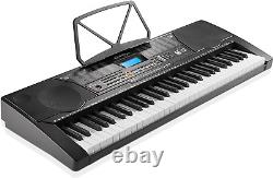 Piano électronique numérique à 61 touches avec touches lumineuses de taille réelle, pour débutants