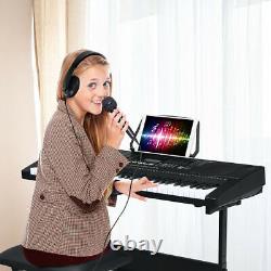 Piano électronique portable 61 touches avec support et tabouret