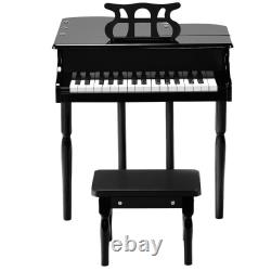 Piano jouet pour enfants avec 30 touches, banc, couvercle de piano et porte-partitions