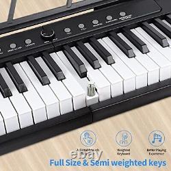 Piano numérique 88 touches de taille standard avec clavier électronique semi-lesté