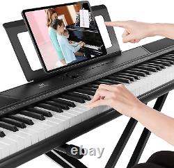 Piano numérique 88 touches pondérées avec support, piano à clavier semi-pondéré 88 touches ME