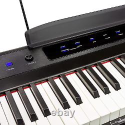 Piano numérique à clavier de 88 touches avec touches semi-lestées de taille normale, alimentation électrique