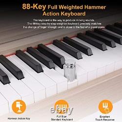 Piano numérique, clavier pondéré de 88 touches, clavier à marteaux lourds avec sustain