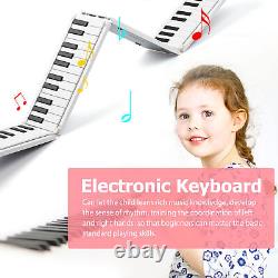 Piano numérique électronique pliable 88 touches - Instrument de musique clavier électronique F3H8