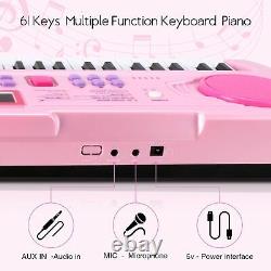 Piano numérique électronique portable pour enfants, clavier de 61 touches