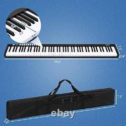 Piano numérique portable à 88 touches, clavier électronique sensible au toucher, NOIR.
