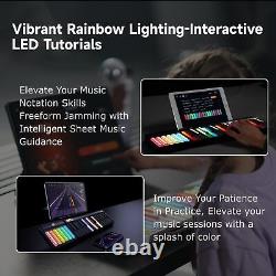 Piano portable intelligent PopuPiano avec lumière LED, clavier de musique à code et 29 touches.