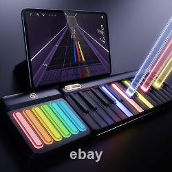 Piano portable intelligent PopuPiano avec lumière LED, clavier de musique à code et 29 touches.