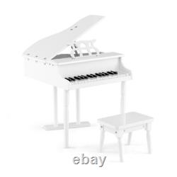 Piano pour enfants de 30 touches avec banc, couvercle de piano et support à musique