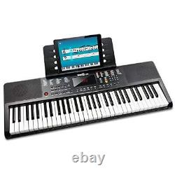 Rockjam Compact 61 Keyboard Avec Support De Partition, Alimentation, Note Pour Piano