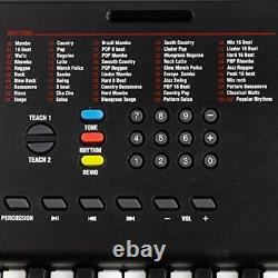 Rockjam Compact 61 Keyboard Avec Support De Partition Power Supply Piano Pas