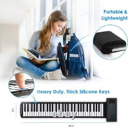 Roll Up Piano Pliant Clavier Portable Avec Pédale 61keys Cadeaux De Musique Pour Wo