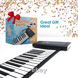 Roll Up Piano Pliant Clavier Portable Avec Pédale 61keys Cadeaux De Musique Pour Wo