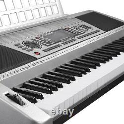 Silver 61 Key LCD Display Clavier Électronique Musique De Piano Électrique Numérique