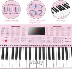 Vangoa Vgk610 Piano Clavier, 61 Mini Clés Musique Portable 61 Clés, Rose