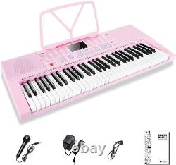 Vgk610 Piano Keyboard, 61 Mini Keys Portable Music Keyboard Pour Débutants Avec M