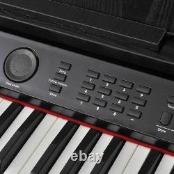 Vidaxl 88-key Piano Numérique Avec Pedals Black Melamine Board Keyboard Music USA