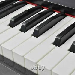Vidaxl 88-key Piano Numérique Avec Pedals Black Melamine Board Keyboard Music USA