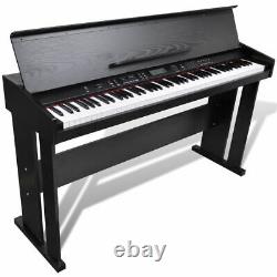 Vidaxl Classic Electronic Digital Piano Avec Clavier 88 Touches Et Support Musical