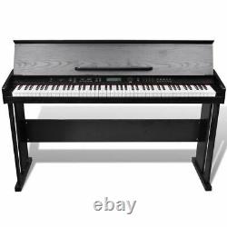 Vidaxl Classic Electronic Digital Piano Avec Clavier 88 Touches Et Support Musical