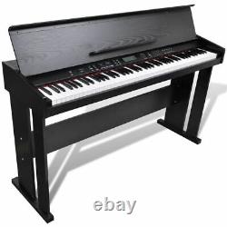 Vidaxl Classic Electronic Piano Numérique Avec 88 Clés Et Support De Musique