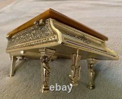 Vintage Grand Piano Boîte À Musique Thorens Swiss Gold Glit Piano Avec Clavier Bakelite