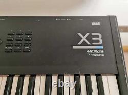 Vintage Korg X3 Music Workstation Synthesiser Clavier Piano Travail W Cas Dur