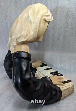 Vtg Lady Piano Keyboard Player, Universal Statuary Corp Sculpture 1976 Rare