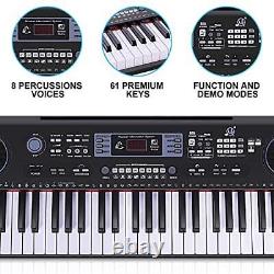 Wostoo Piano Clavier 61-key Digital Electric Music- Portable Electronic Keyb