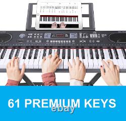 Wostoo Piano Clavier 61-key Digital Electric Music- Portable Electronic Keyboar