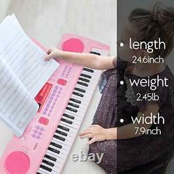 Wostoo Piano De Clavier Électrique Pour Enfant-portable 61 Clé Électronique Musical Karao