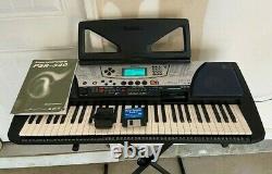 Yamaha Psr-340 Music Keyboard Synthétiseur De Piano + Stand + Pied De Pédale + Manuel